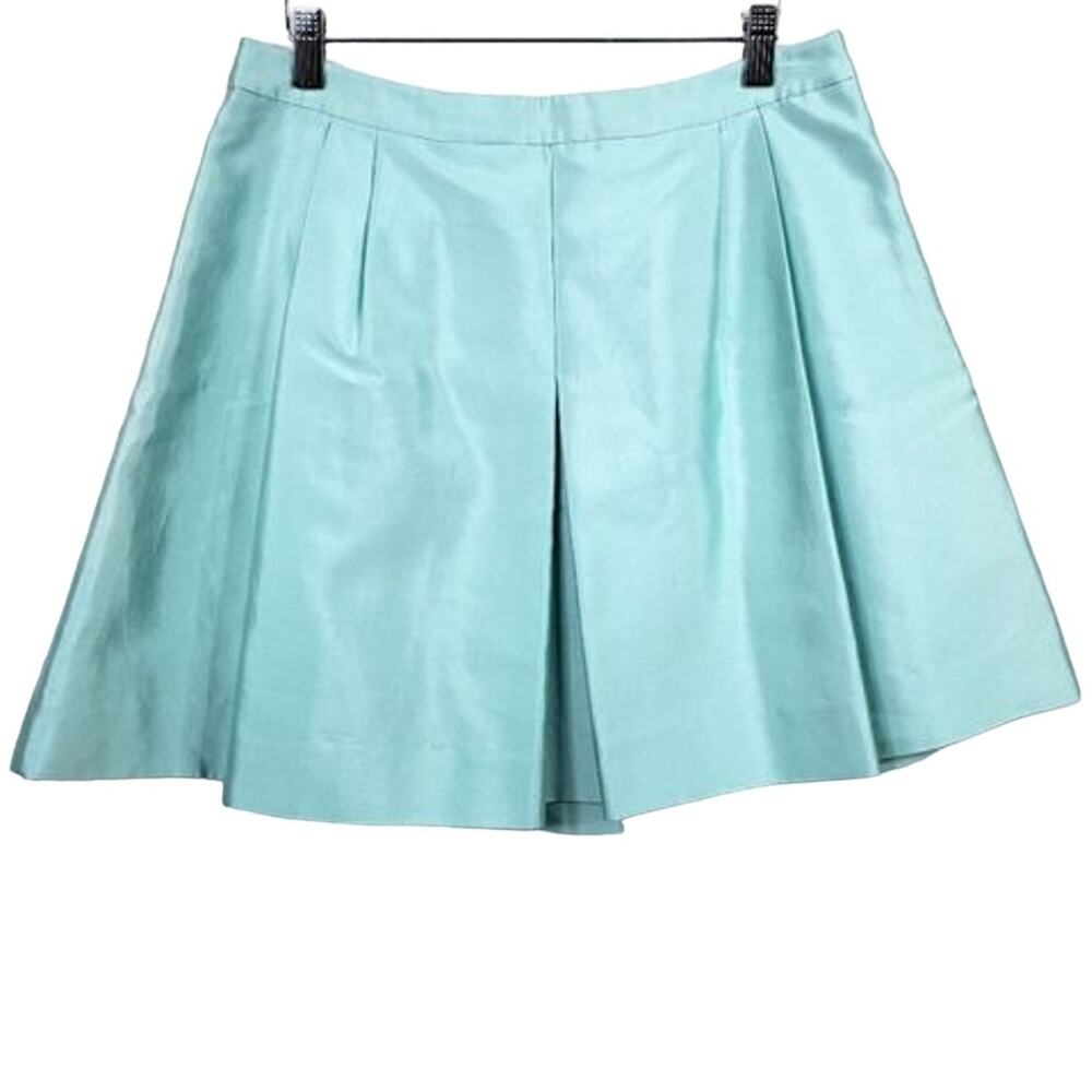 Vineyard Vine Pastel Blue Silk Pleat Mini Skirt 6 Preppy Cocktail Tenniscore NEW